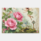 Enchanted Flroral Fairies Garden ラッピングペーパーシート (正面3)