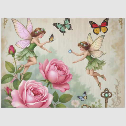 Enchanted Flroral Fairies Garden 薄葉紙 (正面)