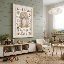 Enchanted Forest Alphabet ポスター