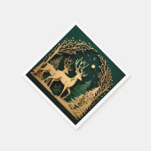 Enchanted Forest Arch – Golden Reindeer スタンダードカクテルナプキン (角)