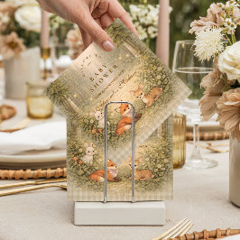 Enchanted Forest Baby Animals Baby Shower スタンダードカクテルナプキン