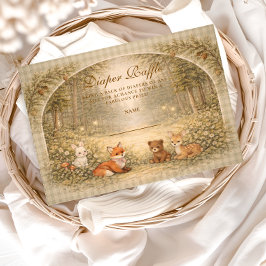 Enchanted Forest Baby Animals Diapper Raffle エンクロージャーカード