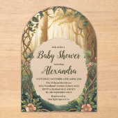 Enchanted Forest  Baby Shower アクリル招待状 (正面)