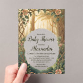 Enchanted Forest  Baby Shower アクリル招待状 (インサイチュ (ポータブル))