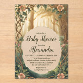 Enchanted Forest  Baby Shower アクリル招待状 (正面)