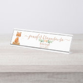 Enchanted Forest Baby Shower デスクネームプレート (正面)