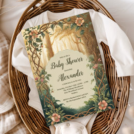 Enchanted Forest Boy Baby Shower  招待状