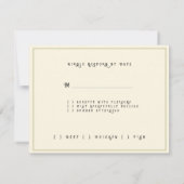 Enchanted Forest Butterflies Gold Lights 出欠カード (裏面)