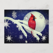 Enchanted Forest Cardinal Holiday Postcard シーズンポストカード (正面)