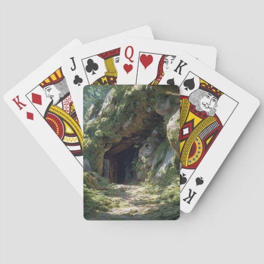 Enchanted Forest Cave Entrance Playing Cards トランプ (裏面)