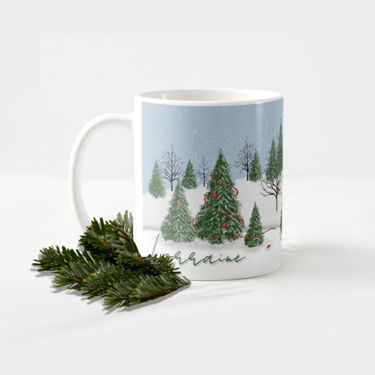 Enchanted Forest Christmas Day Mug コーヒーマグカップ