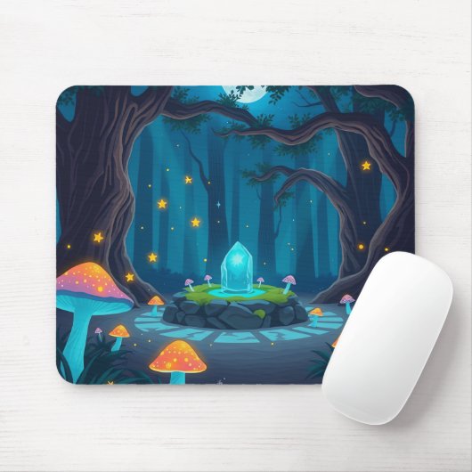 Enchanted Forest Crystal Mouse Pad マウスパッド (マウス)