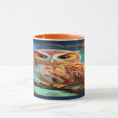 Enchanted Forest Cute Night Owl Coffee Mug マグカップ (中央)