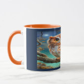 Enchanted Forest Cute Night Owl Coffee Mug マグカップ (左)