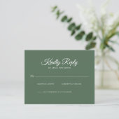 Enchanted Forest Dark Green Wedding RSVP (スタンド正面)