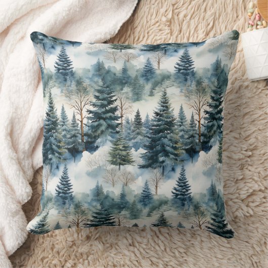 Enchanted Forest Dream Throw Pillow クッション (ブランケット)