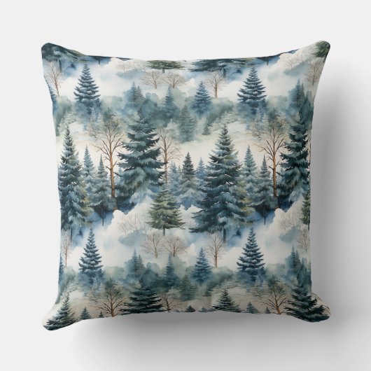 Enchanted Forest Dream Throw Pillow クッション (裏面)