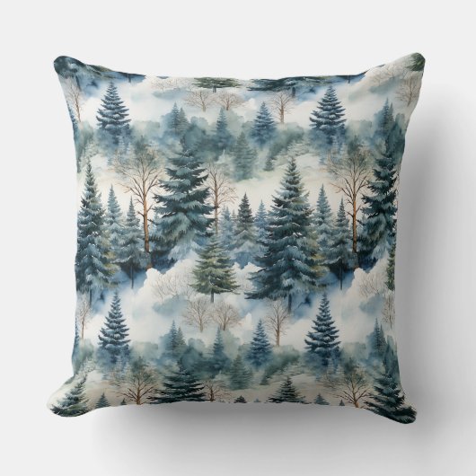 Enchanted Forest Dream Throw Pillow クッション (正面)