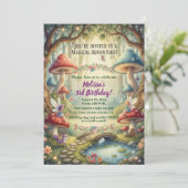 Enchanted Forest Fairies 3rd Birthday Party 招待状 (スタンド正面)