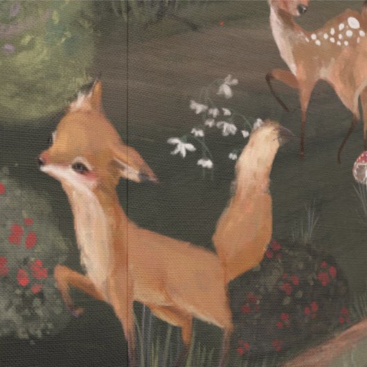 Enchanted Forest Fairies & Woodland Animals 壁紙 (縫い目)