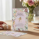 Enchanted Forest Fairy Birthday Party Invite 招待状