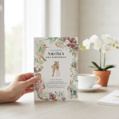 Enchanted Forest Fairy Birthday Party Invite 招待状