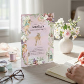 Enchanted Forest Fairy Birthday Party Invite 招待状