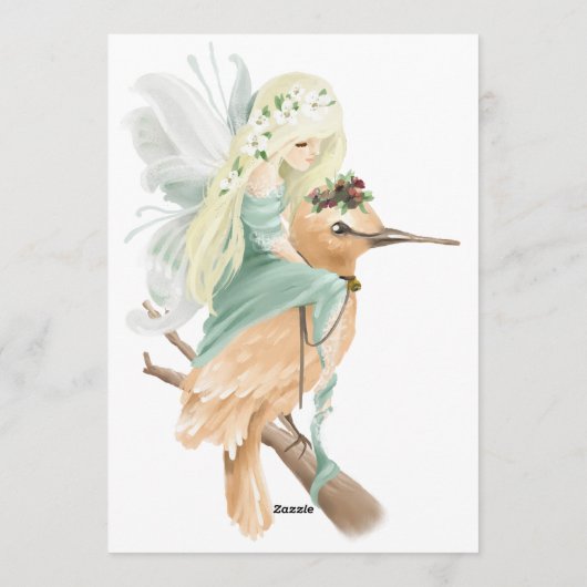 Enchanted Forest Fairy Birthday Party Invite 招待状 (裏面)