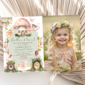Enchanted Forest Fairy Birthday Photo Invitation 招待状