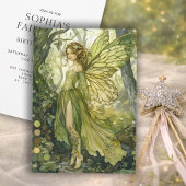 Enchanted Forest Fairy Fairy First Birthday 招待状