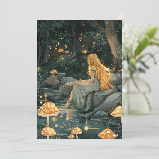 Enchanted Forest Fairy First Birthday  招待状 (スタンド正面)