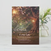 Enchanted Forest Fairy Woodland Baby Shower  招待状 (スタンド正面)
