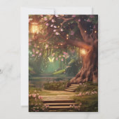 Enchanted Forest Fairy Woodland Baby Shower  招待状 (裏面)