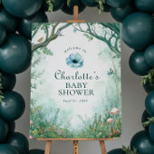 Enchanted Forest Fairytale Forest Baby Shower Sign ポスター
