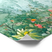 Enchanted Forest Fairytale Forest Baby Shower Sign ポスター (角)