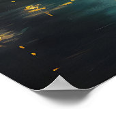 Enchanted Forest Fireflies Art Printable Magical ポスター (角)