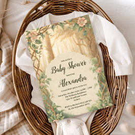 Enchanted Forest Girl Baby Shower 招待状