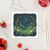 Enchanted Forest Glow Magical Night スタンダードカクテルナプキン (インサイチュ)