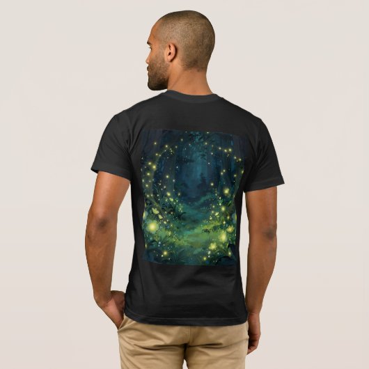 Enchanted Forest Glow Magical Night Tシャツ (裏面フル)