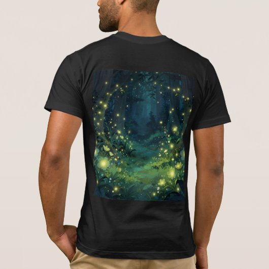 Enchanted Forest Glow Magical Night Tシャツ (裏面)