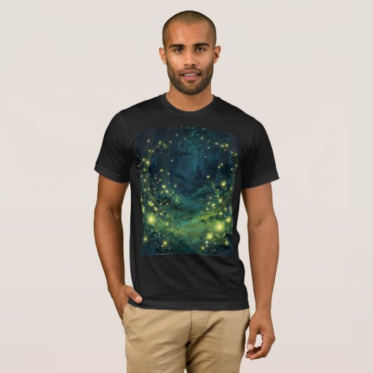 Enchanted Forest Glow Magical Night Tシャツ (正面フル)