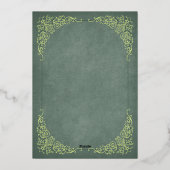 Enchanted Forest Gold Fairy Birthday 箔招待状 (裏面)