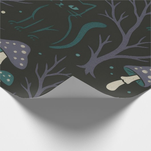 Enchanted Forest Halloween Pattern ラッピングペーパー (角)