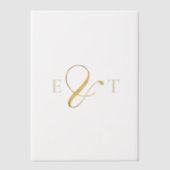 Enchanted Forest Hanging Gold Greenery Wedding ベラム紙招待状 (正面)