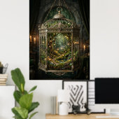 Enchanted Forest in Birdcage ポスター (ホームオフィス)