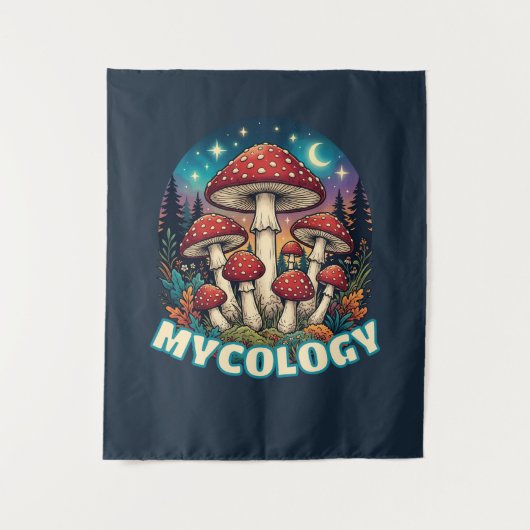 Enchanted Forest Mushroom Art タペストリー (正面)
