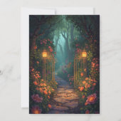 Enchanted Forest Path of Magical flower wedding    招待状 (裏面)