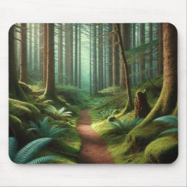 Enchanted Forest Path – Tranquil Green Escape マウスパッド