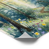 Enchanted Forest Path Watercolor Print - Original ポスター (角)
