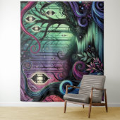 Enchanted Forest Path with Glowing Lanterns タペストリー (インサイチュ)